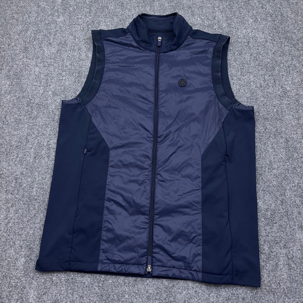 G/FORE Performer Nylon Slim Fit Golf Vest Men's Medium Twilight Blue Full Zip